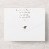 Moderne, einfache, elegante Joshua-Silhouette All In One Einladung (Rückseite)