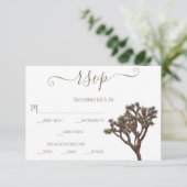 Moderne, einfache, elegante Joshua-Silhouette RSVP Karte (Stehend Vorderseite)