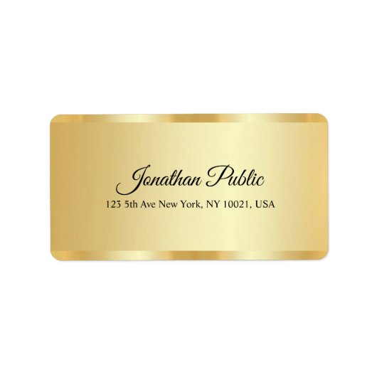 Moderne einfache, elegante Kalligrafie Script Name Adressaufkleber (Vorne)