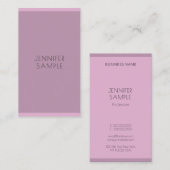 Moderne, einfache, elegante, Lila Berufliche Vorla Visitenkarte (Vorne/Hinten)