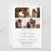 Moderne Einfache Elegante Minimalistisch 5-Foto Ho Einladung (Vorderseite)