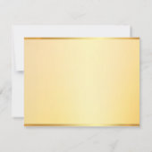 Moderne, einfache, elegante Monogram Gold Look Tem Mitteilungskarte (Rückseite)