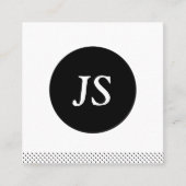 Moderne einfache elegante Monogramm-Punkte Quadratische Visitenkarte (Vorderseite)