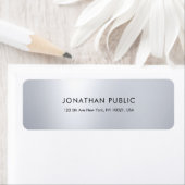 Moderne, einfache, elegante Silver Look Rücksendea (Insitu)