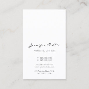 Moderne einfache elegante Skript Name trendy verti Visitenkarte
