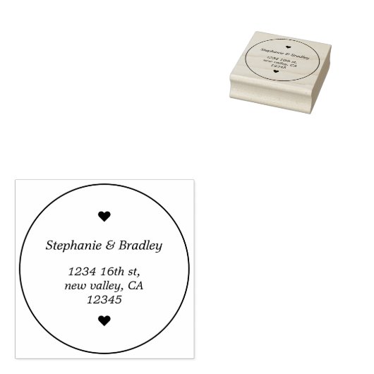 Moderne, einfache, elegante Skripte Neuauflage Hoc Gummistempel (Stempel)