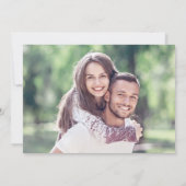 Moderne, einfache, elegante Skripthochzeit Einladung (Rückseite)