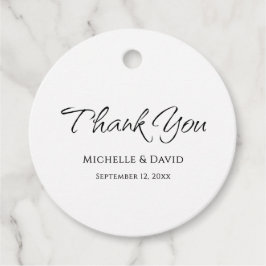 Moderne einfache, elegante SkriptWedding Vielen Da Geschenkanhänger