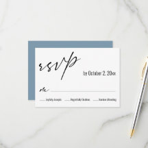 Moderne einfache elegante staubblaue Hochzeit