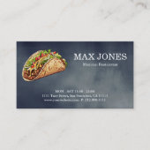 Moderne, einfache Elegante Taco Black Chalkboard Visitenkarte (Vorderseite)