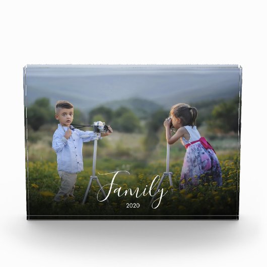 Moderne, einfache, elegante Textübersetzung Fotoblock (Vorderseite)