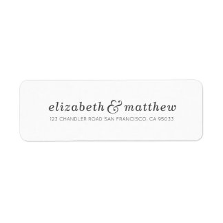Moderne einfache, elegante Typografie Rücksendeadr