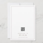 Moderne, einfache, elegante Typografie Save the Da Einladung (Rückseite)