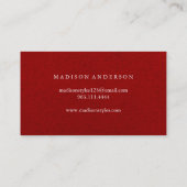 Moderne einfache elegante Typografie Visitenkarte (Rückseite)