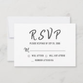 Moderne einfache Erinnerungen-Gedenkantwort RSVP Karte (Vorderseite)