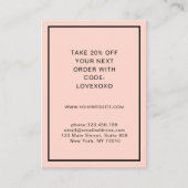 Moderne, einfache Ermäßigungskarte Rabattkarte (Vorderseite)