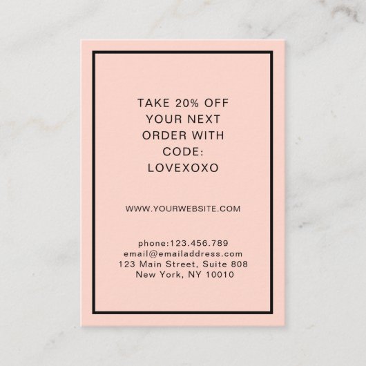 Moderne, einfache Ermäßigungskarte Rabattkarte (Vorderseite)