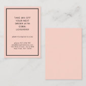 Moderne, einfache Ermäßigungskarte Rabattkarte (Vorne/Hinten)