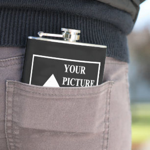 Moderne Einfache Erstellung eines eigenen Hochzeit Flachmann