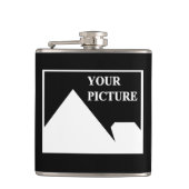 Moderne Einfache Erstellung eines eigenen Hochzeit Flachmann (Vorderseite)