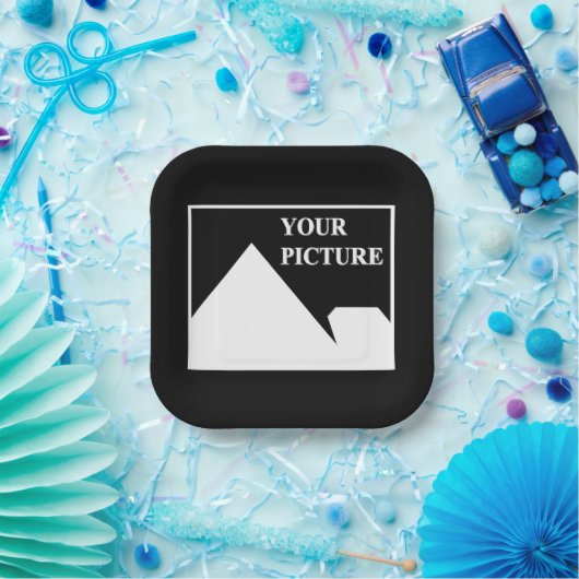 Moderne Einfache Erstellung eines eigenen Hochzeit Pappteller (Party)