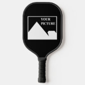 Moderne Einfache Erstellung eines eigenen Hochzeit Pickleball Schläger (Rückseite)