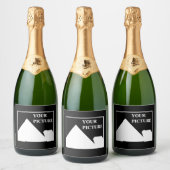 Moderne Einfache Erstellung eines eigenen Hochzeit Schaumweinetikett (Flaschen)