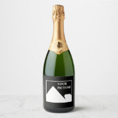 Moderne Einfache Erstellung eines eigenen Hochzeit Schaumweinetikett (Vorderseite)