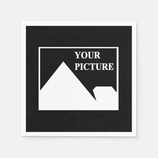 Moderne Einfache Erstellung eines eigenen Hochzeit Serviette (Vorderseite)