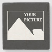 Moderne Einfache Erstellung eines eigenen Hochzeit Steinuntersetzer (Vorderseite)