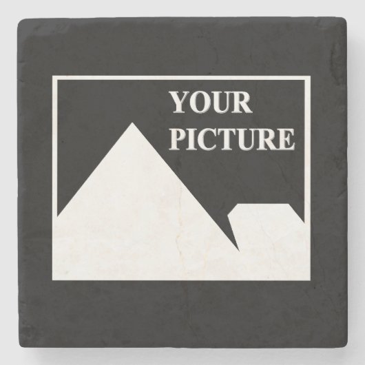 Moderne Einfache Erstellung eines eigenen Hochzeit Steinuntersetzer (Vorderseite)