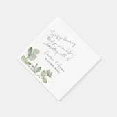 Moderne einfache Eukalyptus-Grün-Hochzeit Serviette (Ecke)