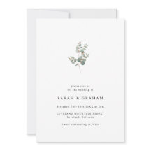 Moderne einfache Eukalyptus-Hochzeit