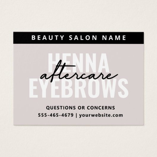 Moderne einfache Eyebrow Tint Henna Brows Aftercar (Vorderseite)