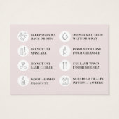 Moderne einfache Eyelash-Erweiterungen Lash Afterc (Rückseite)