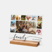 Moderne, einfache FamilienfotoCollage Acrylschild (Winkel)