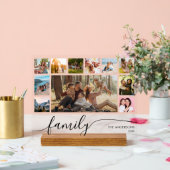 Moderne, einfache FamilienfotoCollage Acrylschild (Hochzeit)