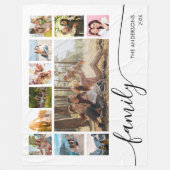 Moderne, einfache FamilienfotoCollage Fleecedecke (Vorderseite)