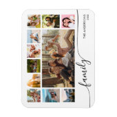 Moderne, einfache FamilienfotoCollage Magnet (Vertikal)