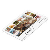 Moderne, einfache FamilienfotoCollage Magnet (Linke Seite)