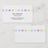 Moderne einfache Farbe quadriert Visitenkarte (Vorne/Hinten)