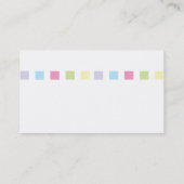 Moderne einfache Farbe quadriert Visitenkarte (Rückseite)