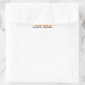 Moderne, einfache, farbenfrohe, lebendige Design-L Runder Aufkleber (Tasche)