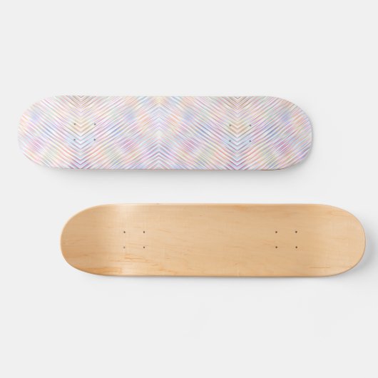 Moderne, einfache, farbenfrohe Streifen Muster Skateboard (Horizontal)