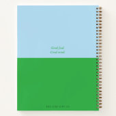 Moderne einfache Farbkombination Blau und Grüne Re Notizblock (Rückseite)