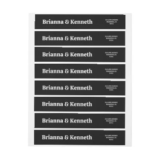 Moderne, einfache, fette Schwarz-Weiß-Hochzeit