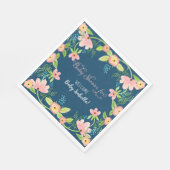 Moderne einfache Flora Boho Girl Baby Shownacht Serviette (Ecke)