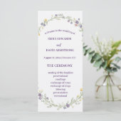 Moderne einfache florale Boho-Hochzeitsprogramm (Stehend Vorderseite)