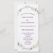 Moderne einfache florale Boho-Hochzeitsprogramm (Vorderseite)