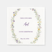 Moderne einfache florale Boho-Hochzeitsservietten Serviette (Vorderseite)